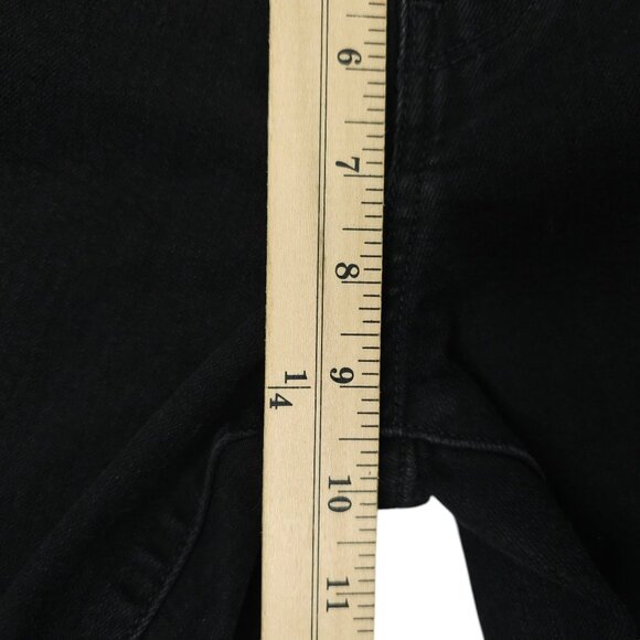 Levis 505 Straight Jeans Womens Size 27 Stretch Denim Mid Rise 5 Pocket Black - Picture 14 of 15